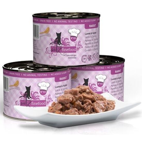 Catz finefood Konzerva CF Ragout No.611 s jehněčím a velbloudím masem 190 g