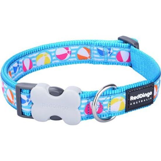 Red Dingo Obojek 20 mm x 30-47 cm Beach Ball Turquoise