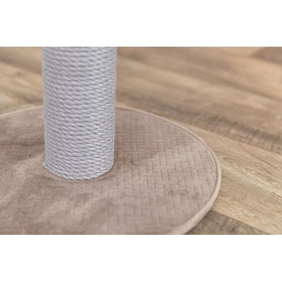 Trixie Škrabací sloupek LIVIA s plyšovou kuličkou 64 cm sisal/plyš béžovošedá