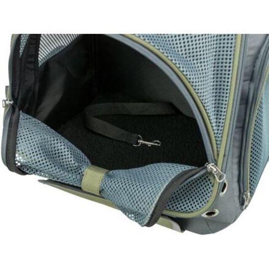 Trixie Transportní batoh LYLA 34x22x42cm do 8kg nylon šedá/modrá