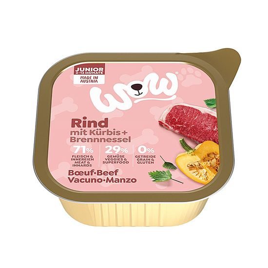 WOW Paštika Hovězí s dýní Junior 150g