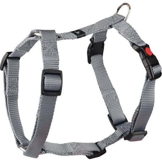 Flamingo Postroj nylon Ziggi šedý S 1,5x35-50cm