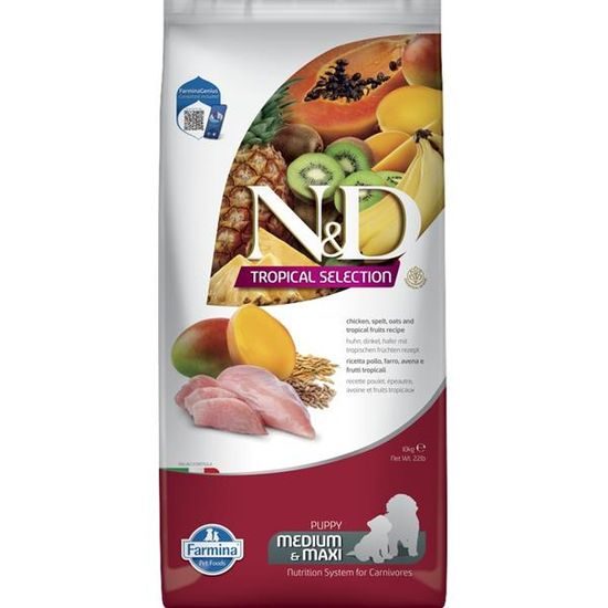 N&D TROPICAL SELECTION Dog LG Chicken Puppy Medium & Maxi 10 kg