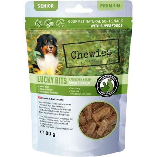 Chewies Lucky Bits Senior Králík a kuře 80 g