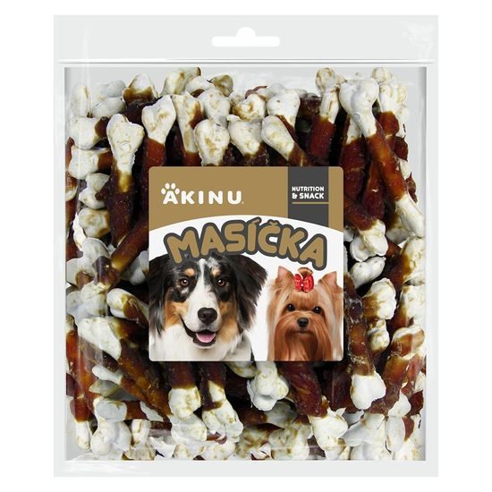 Akinu MASÍČKA Kalciová kostička s kachním masem pamlsek pro psy 300 g 