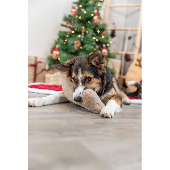 Trixie Xmas Bone - kost 24 cm, hračka pro psy se zvukem, plyš