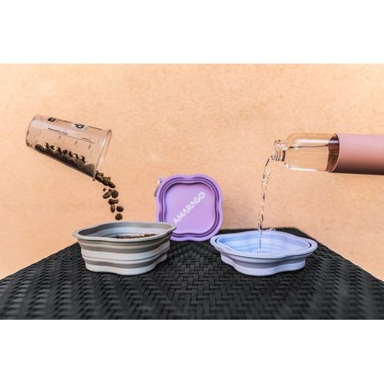 Amarago silikonová skládací miska 1000ml šedá