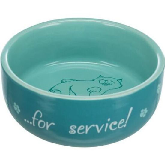 Trixie Keramická miska barevná s ležící kočkou 300ml/11cm