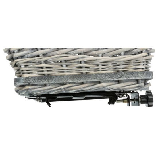 Trixie Přepravní proutěný koš na zadní nosič kola šedý 35x49x55cm (max 8kg)