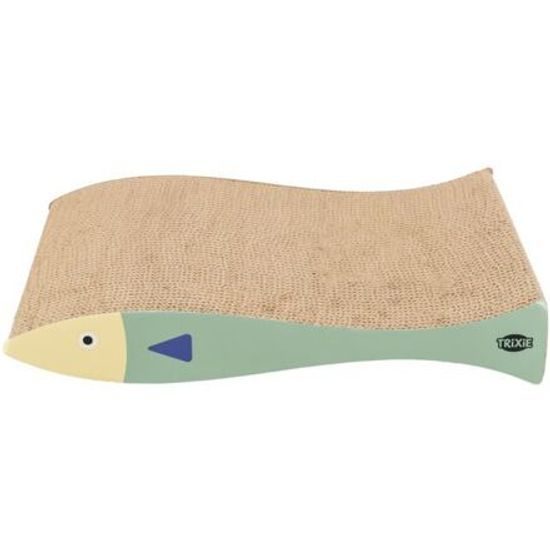 Trixie Škrabací karton "ryba" catnip 2ks 40x30x11cm mátová/krémová