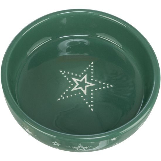 TRIXIE Xmas Bowl vánoční keramická miska 0.4 l/ø 15 cm tmavá zelená