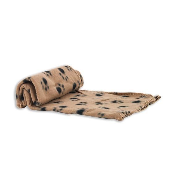 Akinu deka fleece s tlapkami béžová 100x70cm