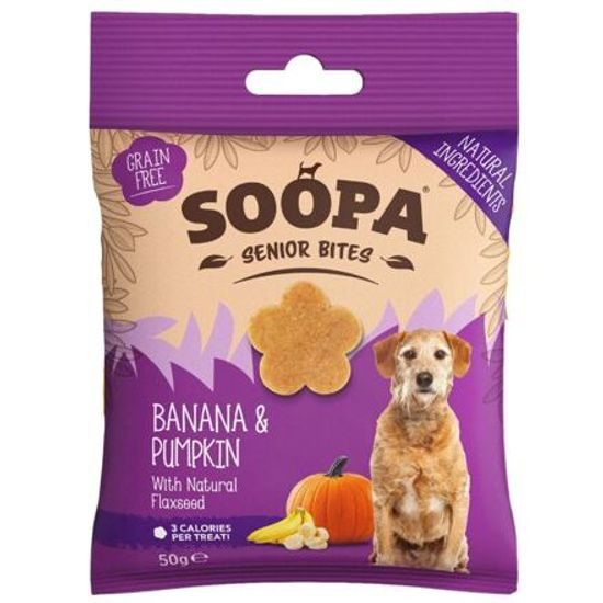 Soopa Pets Soopa Healthy Bites Senior s banánem, dýní a lněným semínkem 50 g