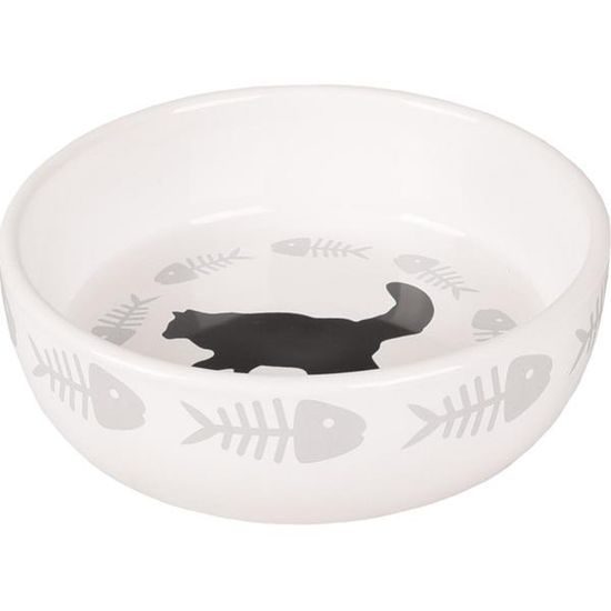 Flamingo Miska cat keramika sigle white 375ml