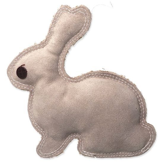Dog fantasy Hračka Dura-fused králík malý pískací, kůže a juta 20cm