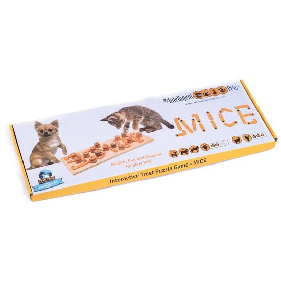 My Intelligent Pets Dřevěný hlavolam Mice (14 dřevěných válečků)