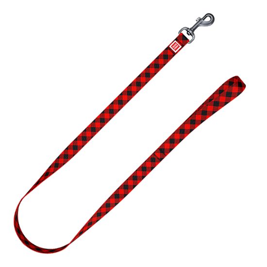 WAUDOG Vodítko nylonové Červená kostka