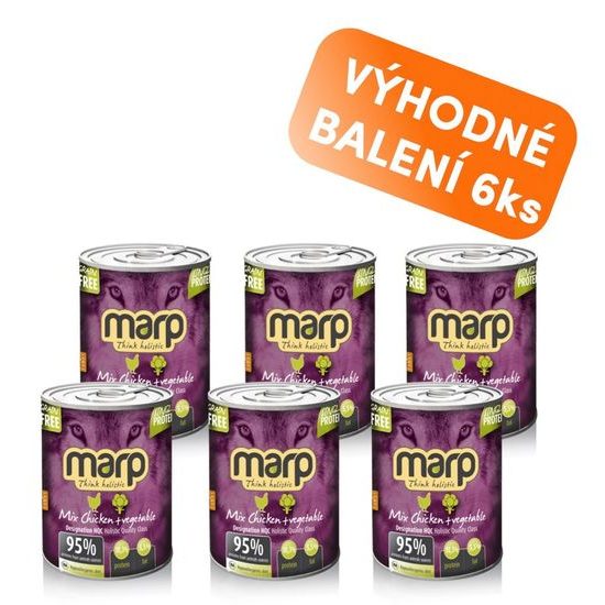 Marp Mix konzerva pro psy kuře+zelenina 6x400g