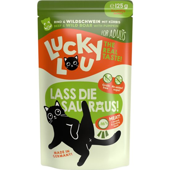 Lucky Lou Lifestage Adult s hovězím masem a divočákem 125 g
