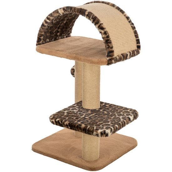 TRIXIE Škrabadlo LEO, 2 podesty, oblouk, míček, 85 cm, hnědá