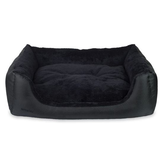 Argi Pelech pro psa obdélníkový s polštářem Aspen černý 78 x 64 x 19 cm
