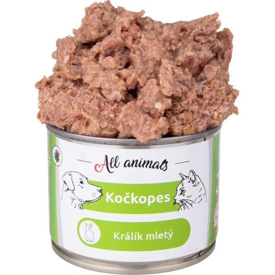 All Animals Kočkopes konzerva králík mletý 200g
