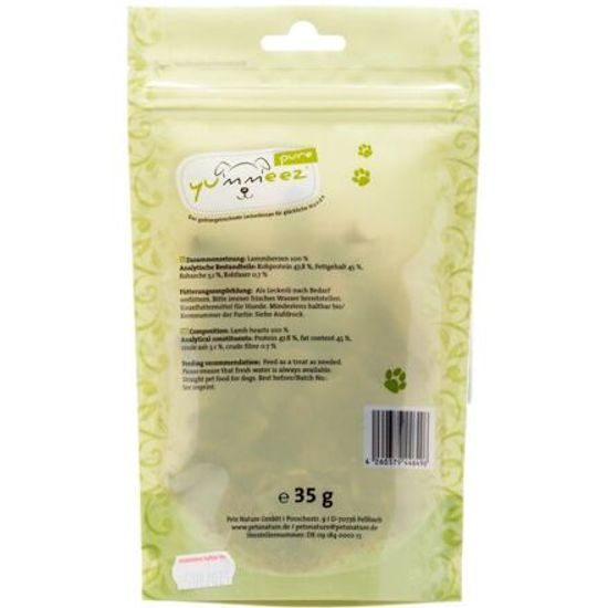 Yummeez Pure Mrazem sušená jehněčí srdíčka 35 g