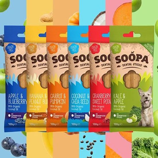 Soopa Pets Dentální tyčinky Soopa s kapustou a jablkem 100 g