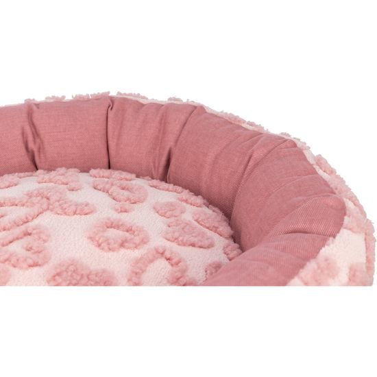 Trixie Pelech HEARTS se srdíčky kulatý s okrajem 50 cm růžová - LIMITOVANÁ NABÍDKA