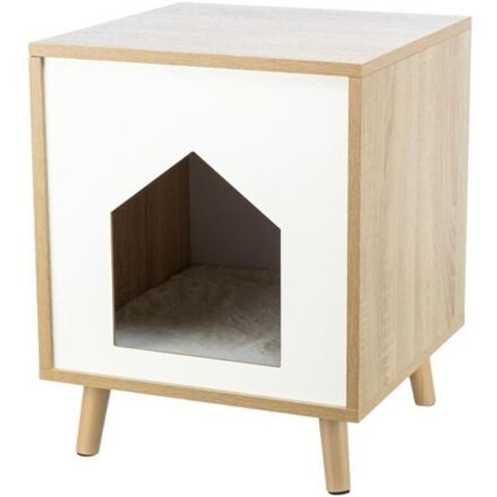 Trixie Dřevěná boudička ISA na nožkách 40x50x40cm světlehnědá/bílá