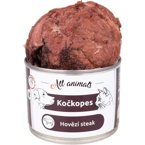 All Animals Kočkopes konzerva hovězí steak 200g