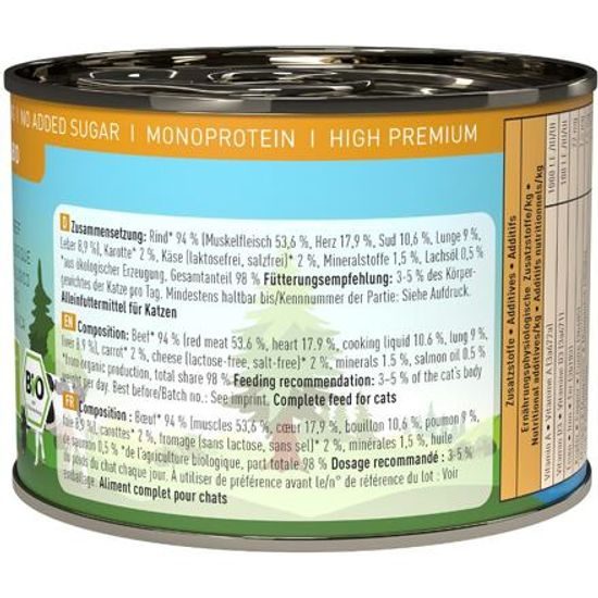 Catz finefood Konzerva CF Bio No.507 s hovězím masem 200 g