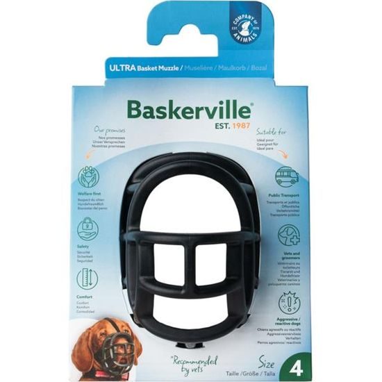 Baskerville Náhubek plast černý