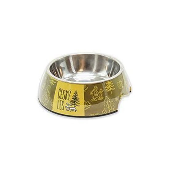 Akinu ČESKÝ LES Melaminová miska s nerez vložkou lesní zelená S 400 ml