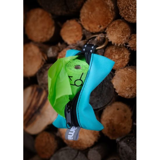 Aminela pouzdro na psí sáčky tyrkysové