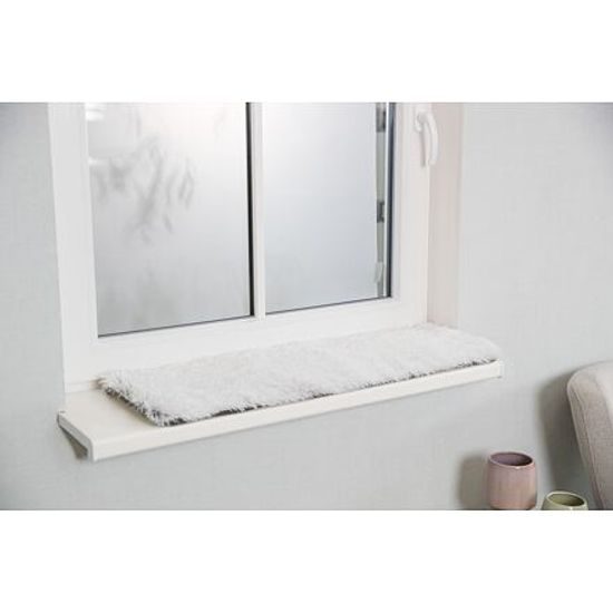 Trixie HARVEY hebká podložka na okenní parapet 90x28cm bílá-černá