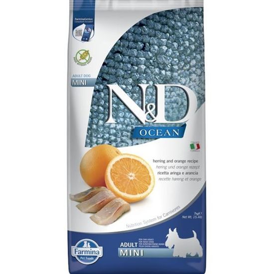 N&D OCEAN Dog GF Herring & Orange Adult Mini 7 kg