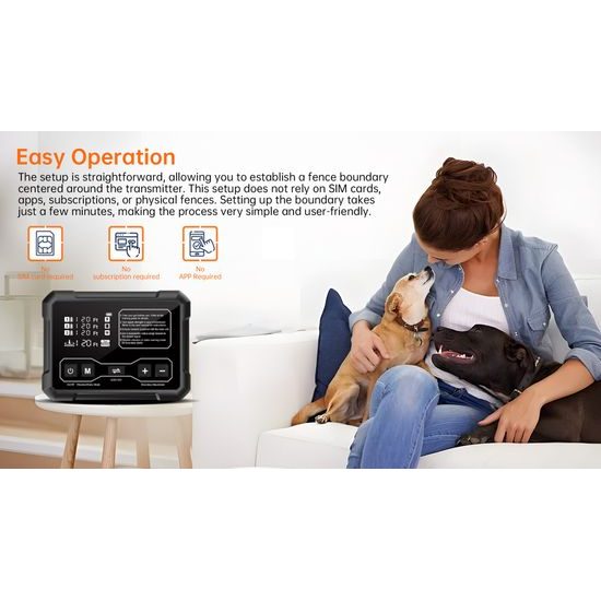 Patpet Výcvikový obojek a bezdrátový ohradník F900 PLUS