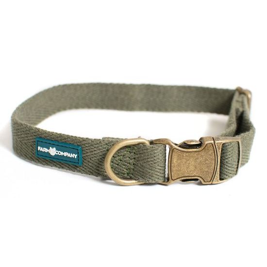 Farm Company ekologicky šetrný obojek pro psy ze sojových vláken 2cm/33-50cm olivová zelená