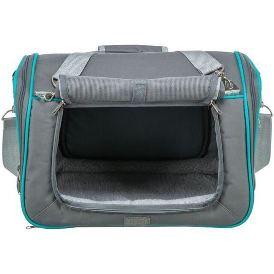 Trixie Transportní taška VICKY 40 x 27 x 28 cm do 5 kg šedá/tyrkysová