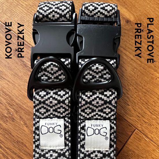 FUNKY DOG Široký psí obojek 4 cm – ekologický, pevný a stylový
