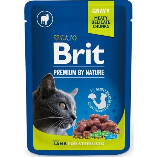 Brit premium Cat kapsička Lamb for Sterilised 100 g