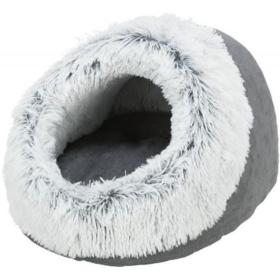 Trixie Jeskyně HARVEY 35x 26x 41cm plyš s dlouhým vlasem šedá