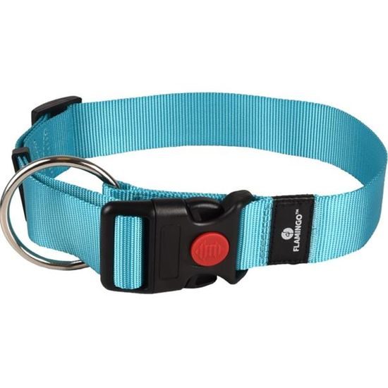 Flamingo Obojek nylon Ziggi tyrkysový 2,5x45-65cm