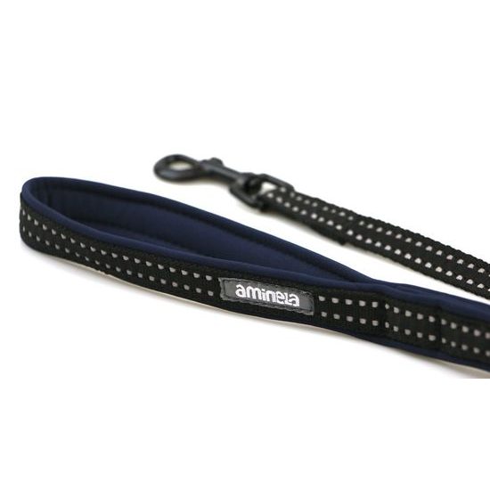 Aminela jednoduché vodítko nepodšité Sport & City pro malá plemena 16mm/150cm modrá