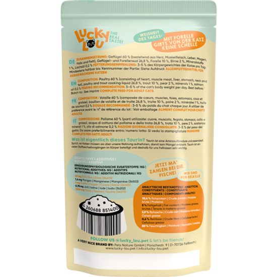 Lucky Lou Lifestage Adult s drůbežím masem a pstruhem 125 g