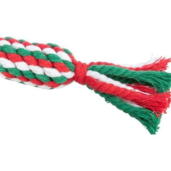 Trixie Xmas CANDY - vánoční uzlovaný bombon, 24 cm, bavlněné lano