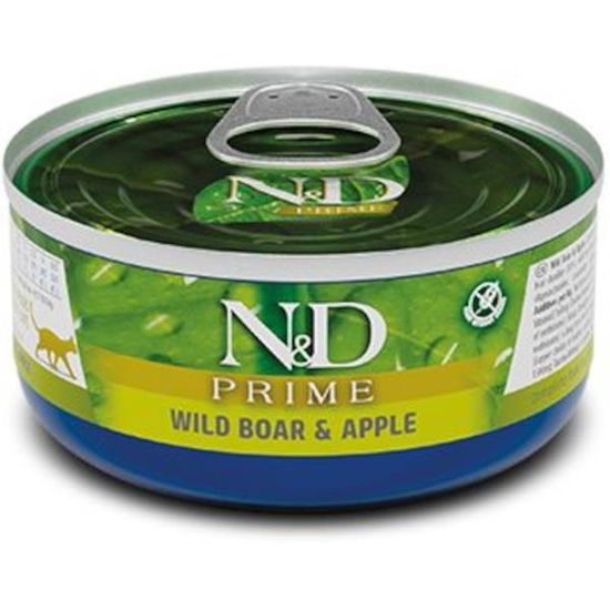 N&D PRIME Cat konzerva Wild Boar & Apple 70 g