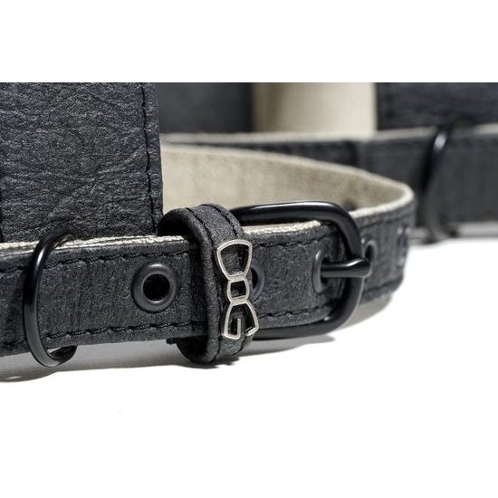 FUNKY DOG Černý Piñatex postroj