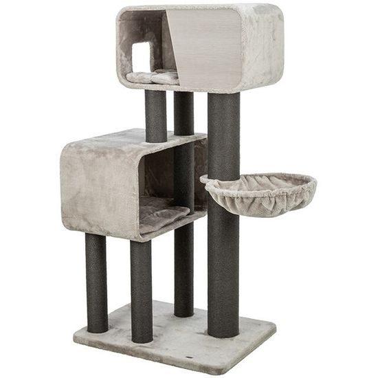 TRIXIE Škrabadlo RAFAEL XXL, 2 x jeskyně, hamaka, 156 cm, šedá
